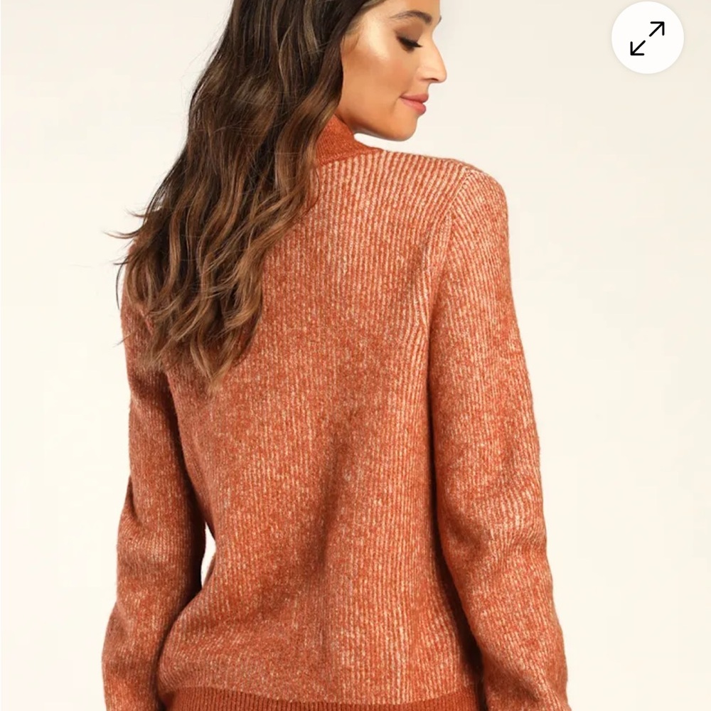 Lulu’s Cozy Rust Sweater for Women - Picture 3 of 7